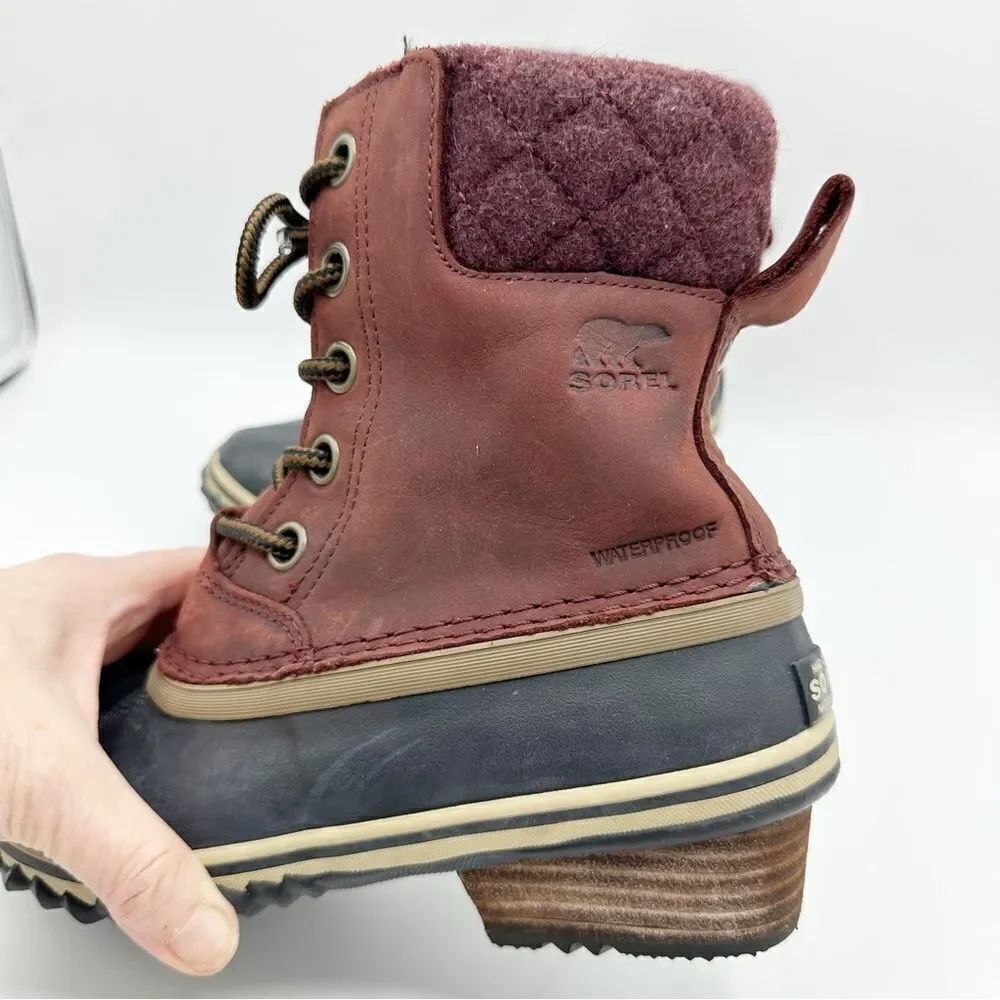 Sorel‎ Slimpack II Waterproof Redwood Snow Boots Sz 6